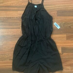 Old Navy NEW Black Romper Women’s XS Shorts Spaghetti Straps Rayon RN 54023